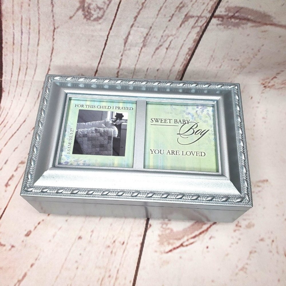 Sweet Baby Boy You Are Loved For This Child I Prayed Picture Music Jewelry Box